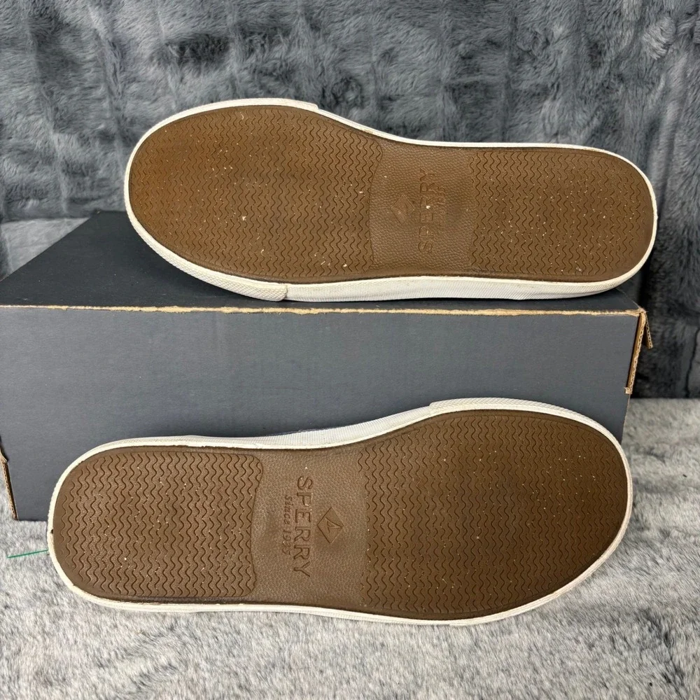 Sperry Top-Sider Bahama II Mens 8.5 Blue Denim Canvas Boat Shoes STS19247